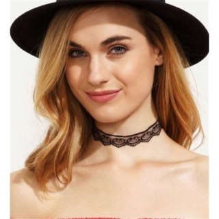 NASZYJNIK BIAŁY CHOKER AŻUROWY