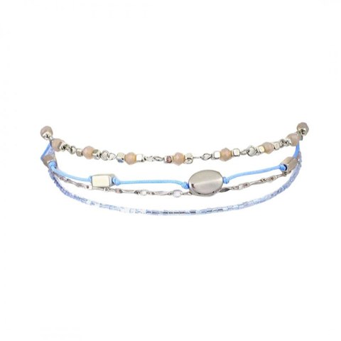 NASZYJNIK CHOKER BOHO BŁĘKIT N529