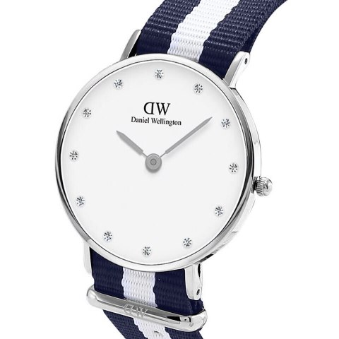 ZEGAREK DAMSKI DANIEL WELLINGTON Glasgow Silver DW00100082 + BOX