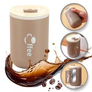 DUŻY POJEMNY KUBEK TERMICZNY ze słomką 500 ml TERMOS zamykany COFFE CUP07WZ2