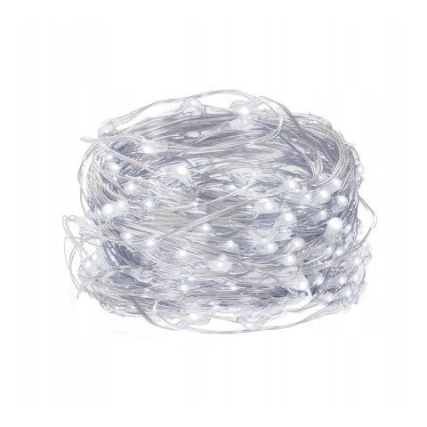 Światełka lampki na żyłce 100 LED USB + programator ZIMNE BIAŁE LAMP37B Światełka lampki na żyłce 100 LED USB + programator ZIMNE BIAŁE LAMP37B