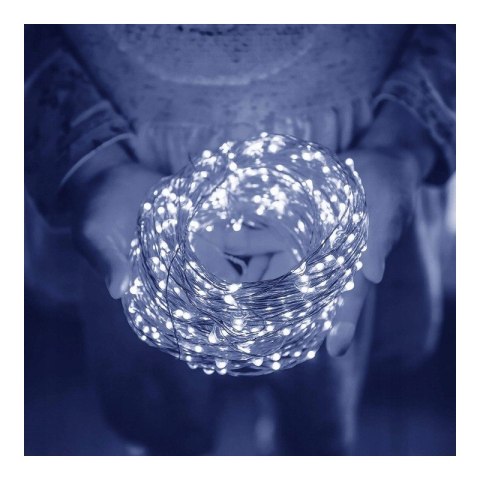 Światełka lampki na żyłce 100 LED USB + programator ZIMNE BIAŁE LAMP37B Światełka lampki na żyłce 100 LED USB + programator ZIMNE BIAŁE LAMP37B