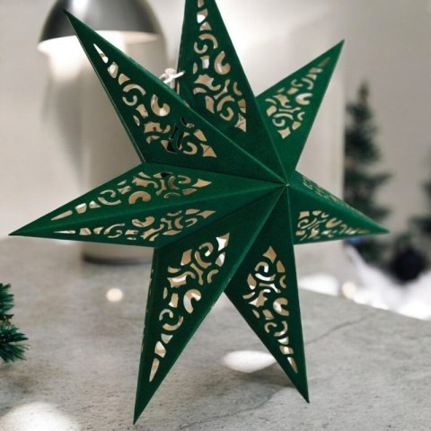 DUŻA GWIAZDA PAPIEROWA ŚWIĄTECZNA AŻUROWA zielona 35 cm WITRAŻ 3D WG05 DUŻA GWIAZDA PAPIEROWA ŚWIĄTECZNA AŻUROWA zielona 35 cm WITRAŻ 3D WG05