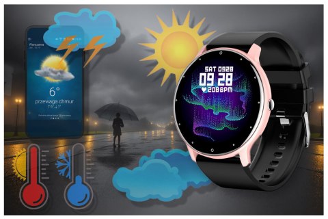 SMARTWATCH UNISEX GRAVITY GT1-2 PULSOMETR, WŁASNE TARCZE (sg015b)