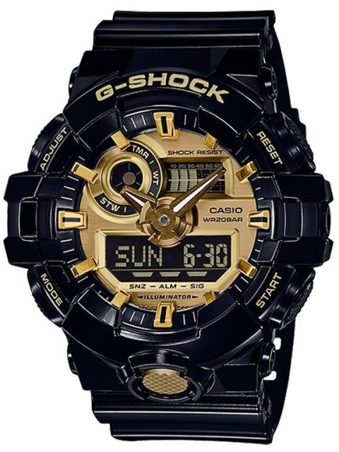 ZEGAREK MĘSKI CASIO G-SHOCK GA-710GB-1AER (zd140b)