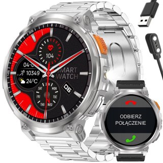 SMARTWATCH MĘSKI GRAVITY GT23-2 - LATARKA, DODATKOWY PASEK (sg031b)