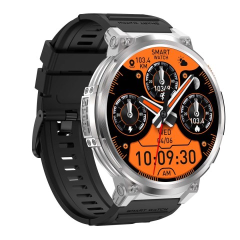 SMARTWATCH MĘSKI GRAVITY GT23-4 - LATARKA, DODATKOWY PASEK (sg031d)