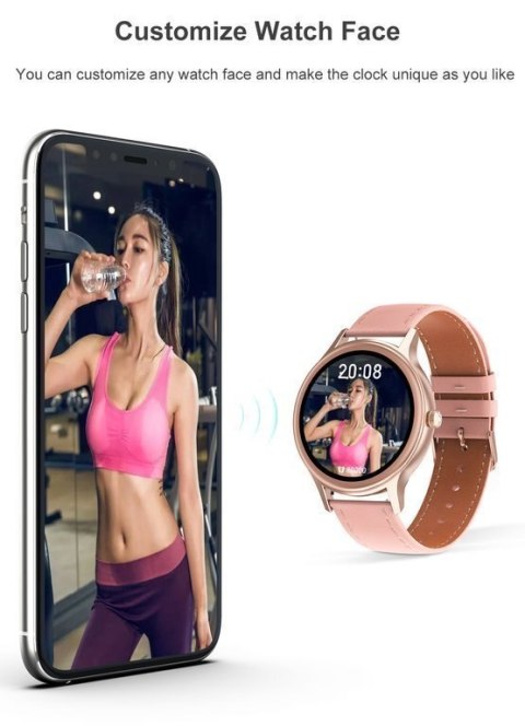 SMARTWATCH DAMSKI PACIFIC 18-7 - DWA PASKI: Biały / Różowy (sy015g)