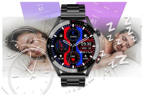 SMARTWATCH MĘSKI GRAVITY GT4-2 - WYKONYWANIE POŁĄCZEŃ, KROKOMIERZ (sg023b)