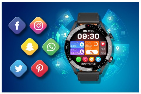 SMARTWATCH MĘSKI GRAVITY GT4-4 - WYKONYWANIE POŁĄCZEŃ, KROKOMIERZ (sg023d)