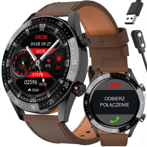 SMARTWATCH MĘSKI GRAVITY GT4-6 - WYKONYWANIE POŁĄCZEŃ, KROKOMIERZ (sg023f)