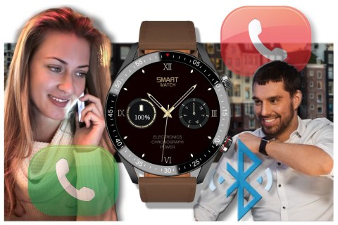 SMARTWATCH MĘSKI GRAVITY GT4-6 - WYKONYWANIE POŁĄCZEŃ, KROKOMIERZ (sg023f)