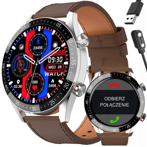 SMARTWATCH MĘSKI GRAVITY GT4-7 - WYKONYWANIE POŁĄCZEŃ, KROKOMIERZ (sg023g)