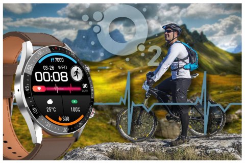 SMARTWATCH MĘSKI GRAVITY GT4-7 - WYKONYWANIE POŁĄCZEŃ, KROKOMIERZ (sg023g)