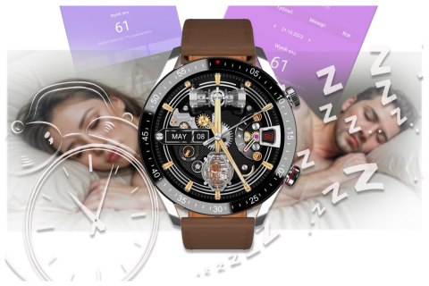 SMARTWATCH MĘSKI GRAVITY GT4-7 - WYKONYWANIE POŁĄCZEŃ, KROKOMIERZ (sg023g)