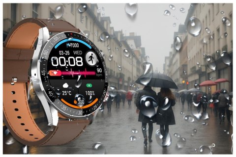 SMARTWATCH MĘSKI GRAVITY GT4-7 - WYKONYWANIE POŁĄCZEŃ, KROKOMIERZ (sg023g)