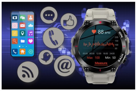 SMARTWATCH MĘSKI GRAVITY GT8-4 - z GPS (sg017d)