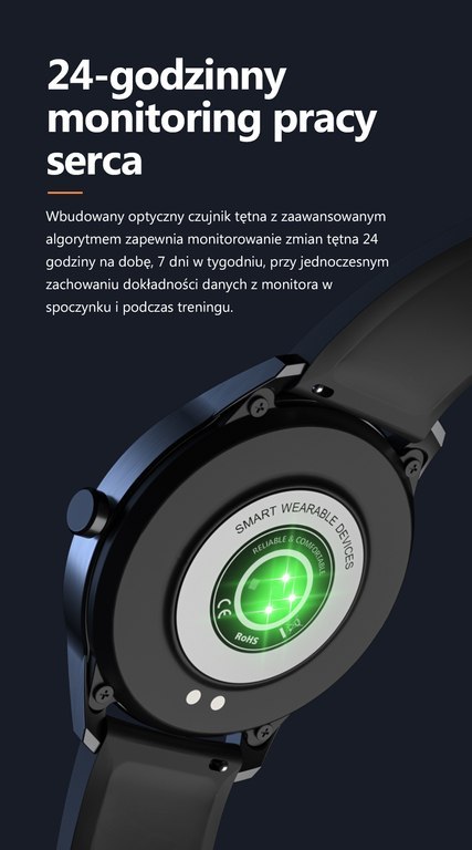 SMARTWATCH MĘSKI G. Rossi SW018-3 black/black (sg012c) WŁASNE TARCZE