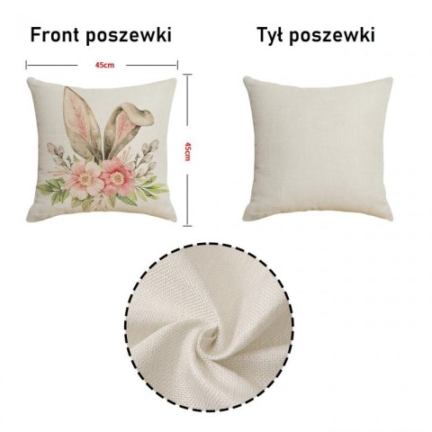 Lniana poszewka na poduszkę 45 x 45 cm HAPPY EASTER POD214