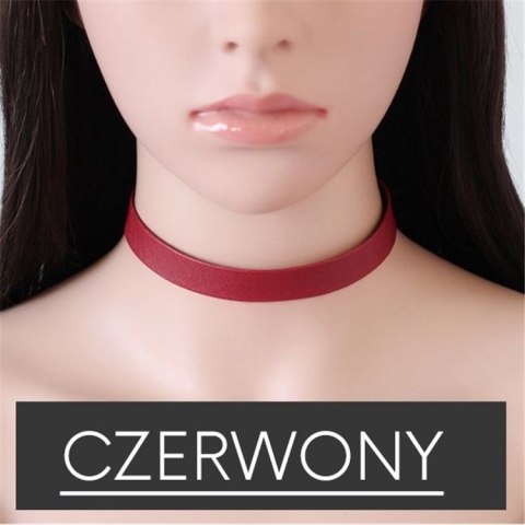 NASZYJNIK CHOKER SKÓRZANY - CZERWONY N480CZE NASZYJNIK CHOKER SKÓRZANY - CZERWONY N480CZE