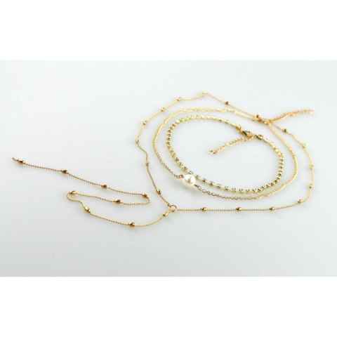 NASZYJNIK CHOKER TRZYCZĘŚCIOWY Z PEREŁKĄ I KRYSZTAŁKAMI N546 NASZYJNIK CHOKER TRZYCZĘŚCIOWY Z PEREŁKĄ I KRYSZTAŁKAMI N546
