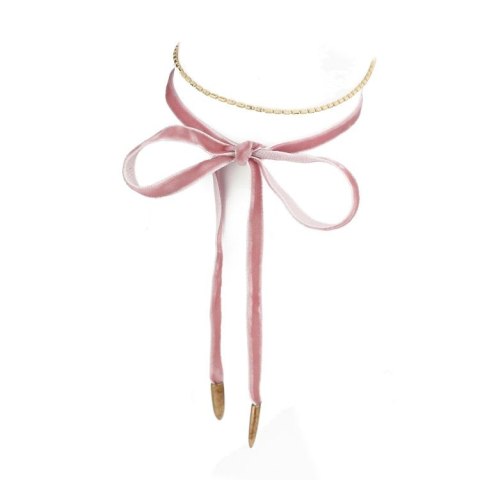 NASZYJNIK CHOKER VELVET CHAIN - RÓŻOWY N485R NASZYJNIK CHOKER VELVET CHAIN - RÓŻOWY N485R