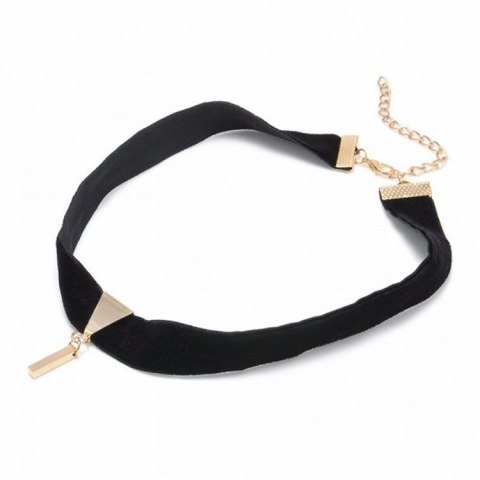 NASZYJNIK CZARNO-ZŁOTY CHOKER TASIEMKA N471 NASZYJNIK CZARNO-ZŁOTY CHOKER TASIEMKA N471