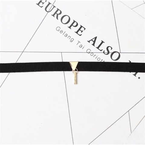 NASZYJNIK CZARNO-ZŁOTY CHOKER TASIEMKA N471 NASZYJNIK CZARNO-ZŁOTY CHOKER TASIEMKA N471
