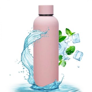 BUTELKA, BIDON TERMICZNY, TERMOS 500ML, STAL NIERDZEWNA JASNY RÓŻ BD46R