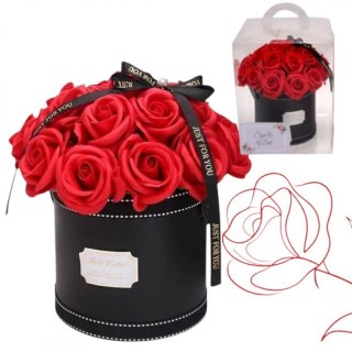 Flower box, bukiet zapachowych kwiatów mydlanych w pudełku BUK08CZE