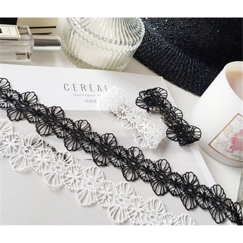 NASZYJNIK CHOKER KORONKA BIAŁY N302B NASZYJNIK CHOKER KORONKA BIAŁY N302B
